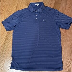 Peter Millar Navy Striped Polo Shirt